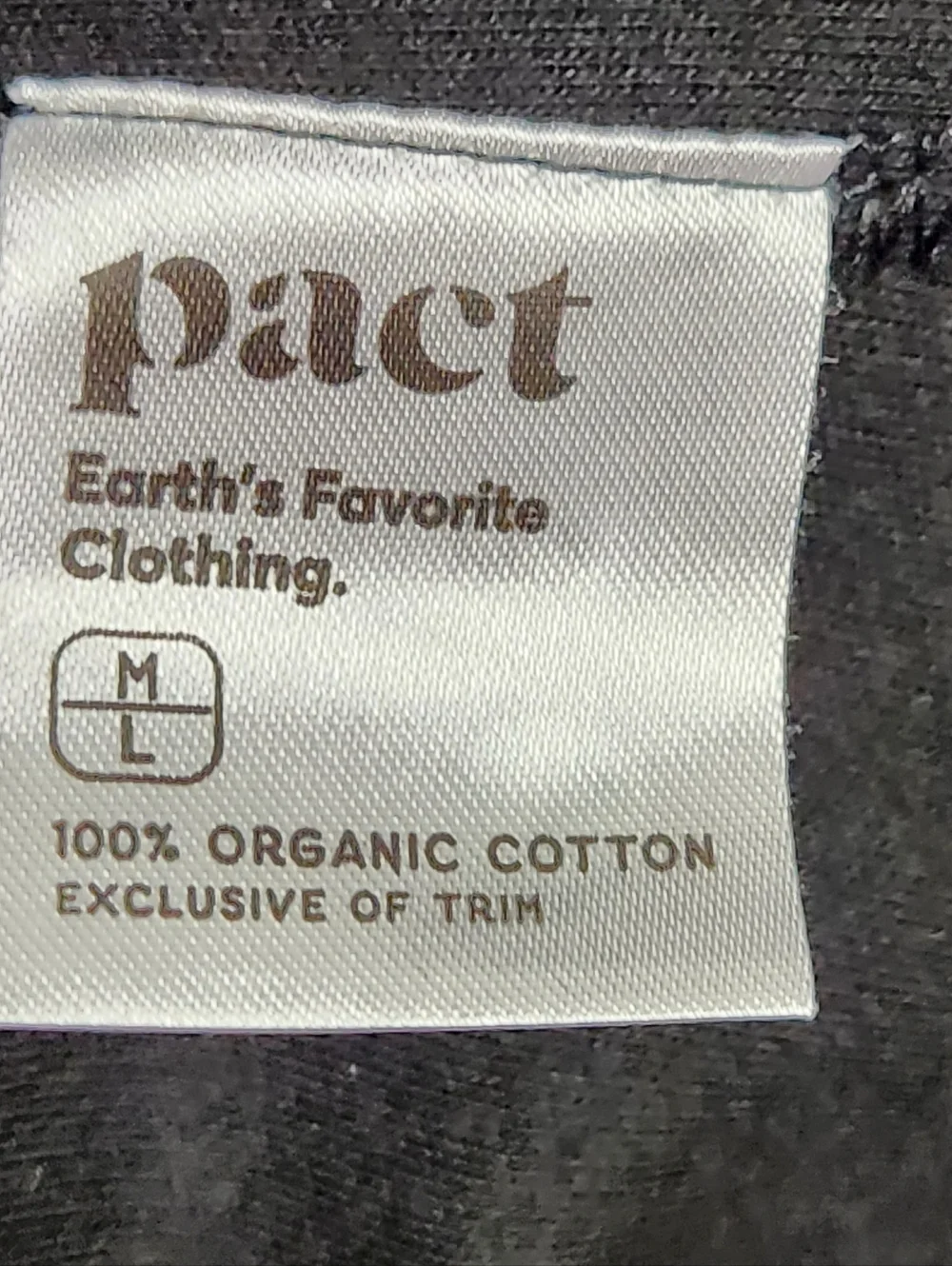 PACT Airplane Cardigan Black 100% Organic Cotton Travel Longline Womens Size M L - Picture 11 of 14